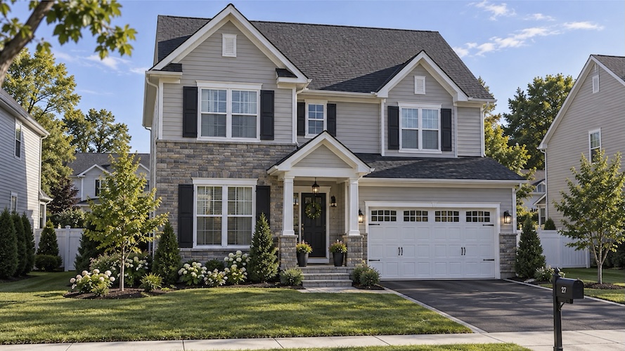Two-story modular home design placeholder